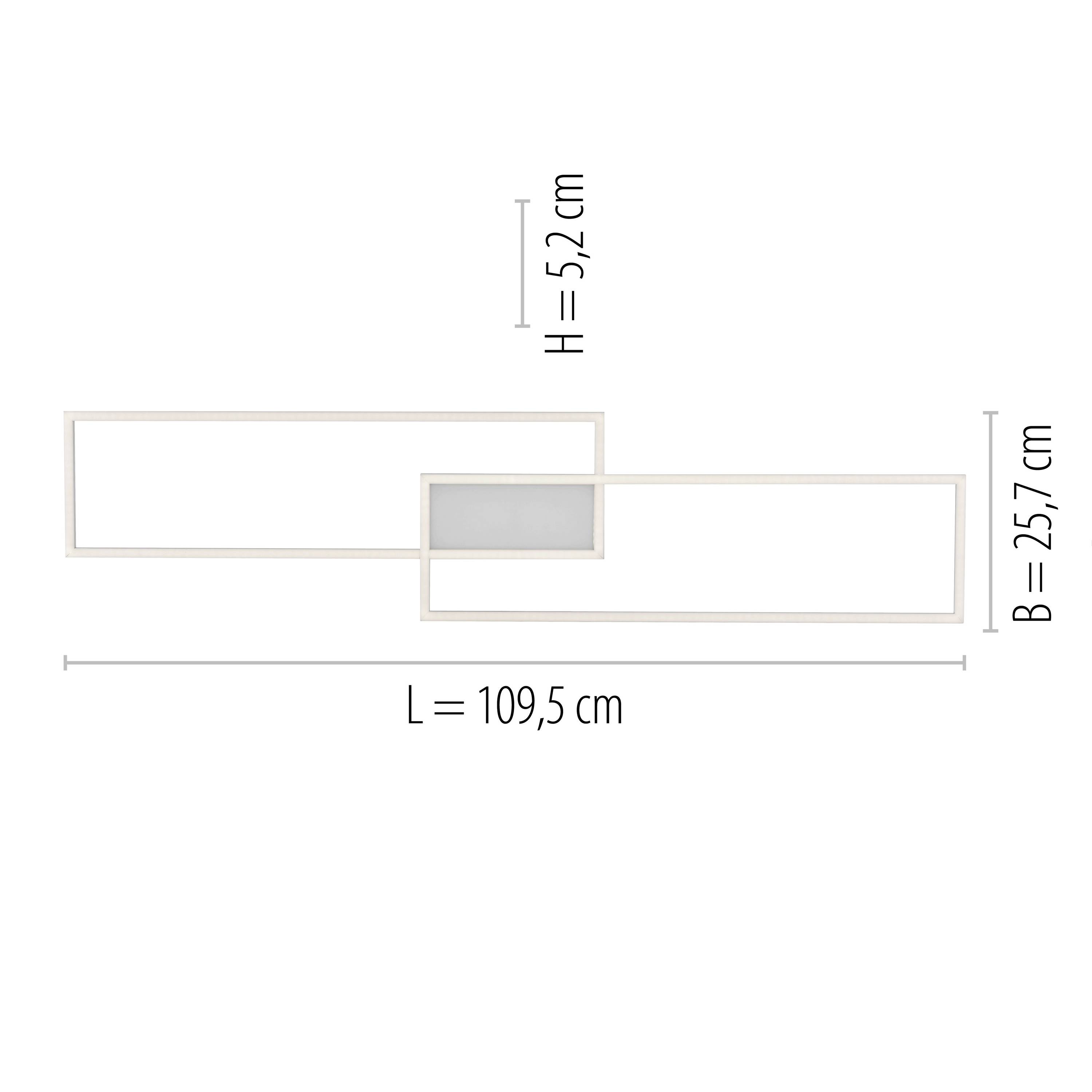 Just Light 14711-55 LED-Deckenleuchte LED 47W Stahl