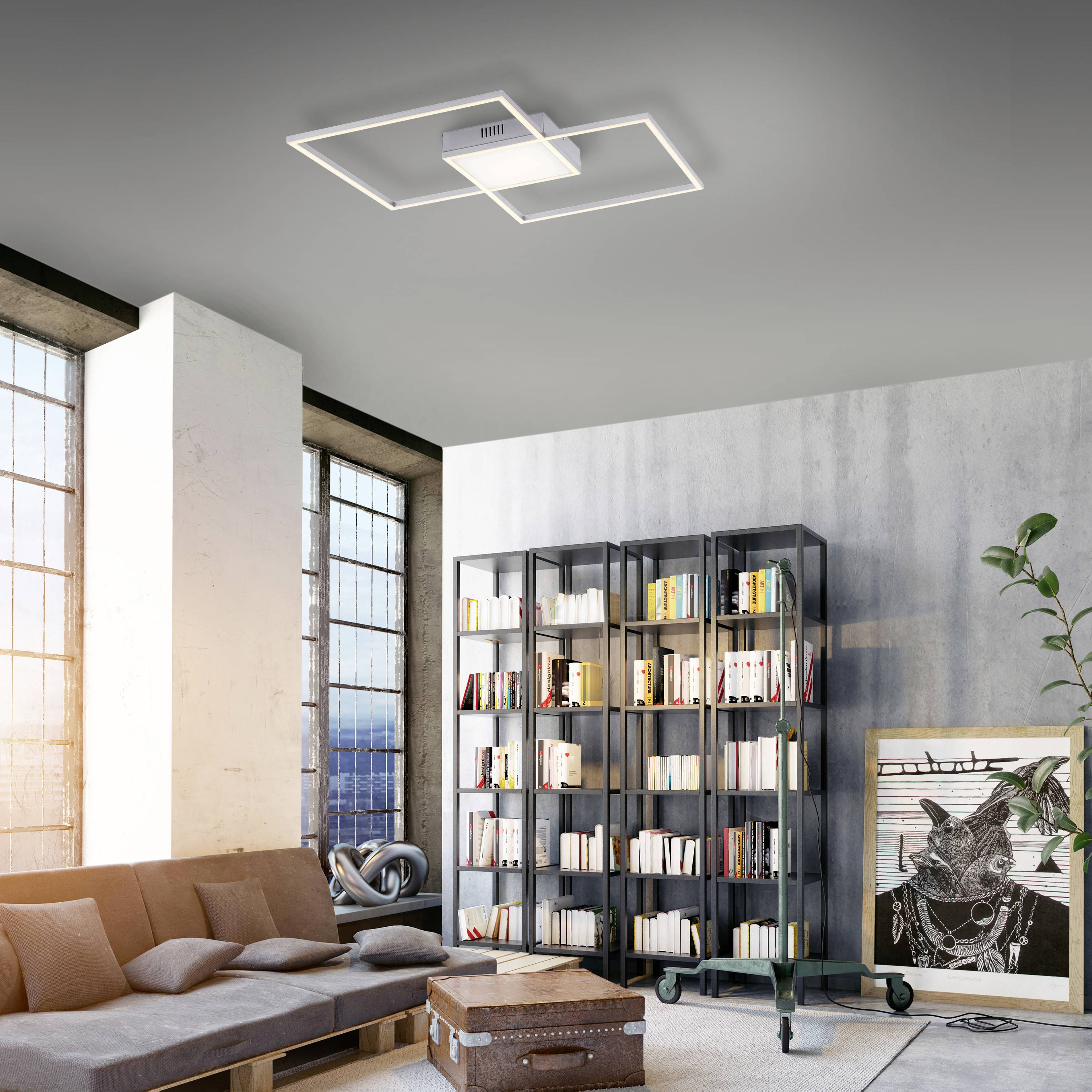 Just Light 14712-55 LED-Deckenleuchte LED 50W Stahl