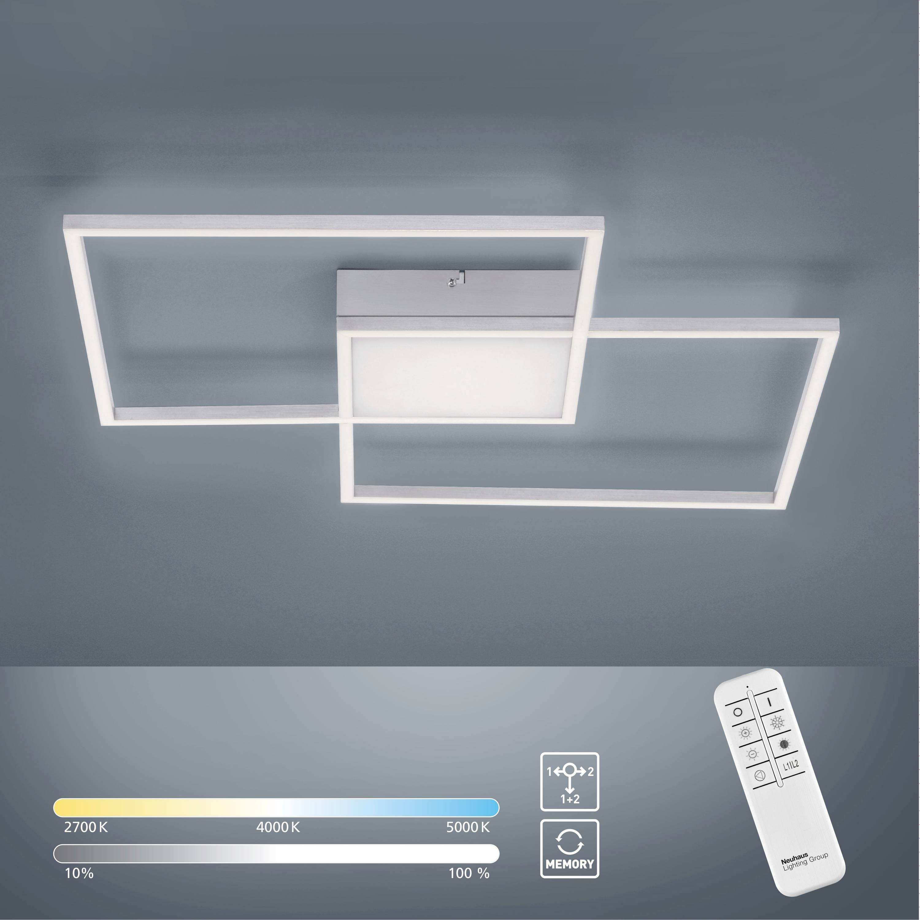 Just Light 14712-55 LED-Deckenleuchte LED 50W Stahl
