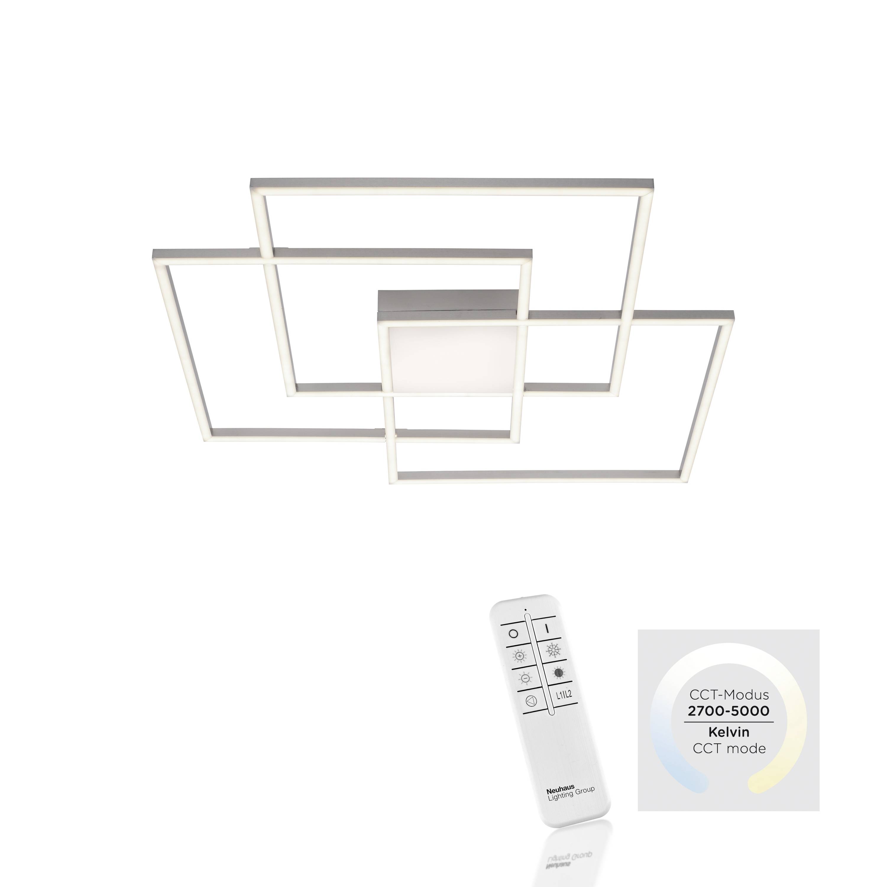 Just Light 14713-55 LED-Deckenleuchte LED 48W Stahl