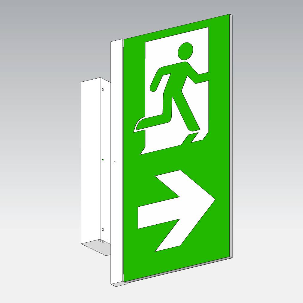 Beltrona MEXX8004 LED Fluchtweg-Notbeleuchtung Wandaufbaumontage, Deckeneinbaumontage