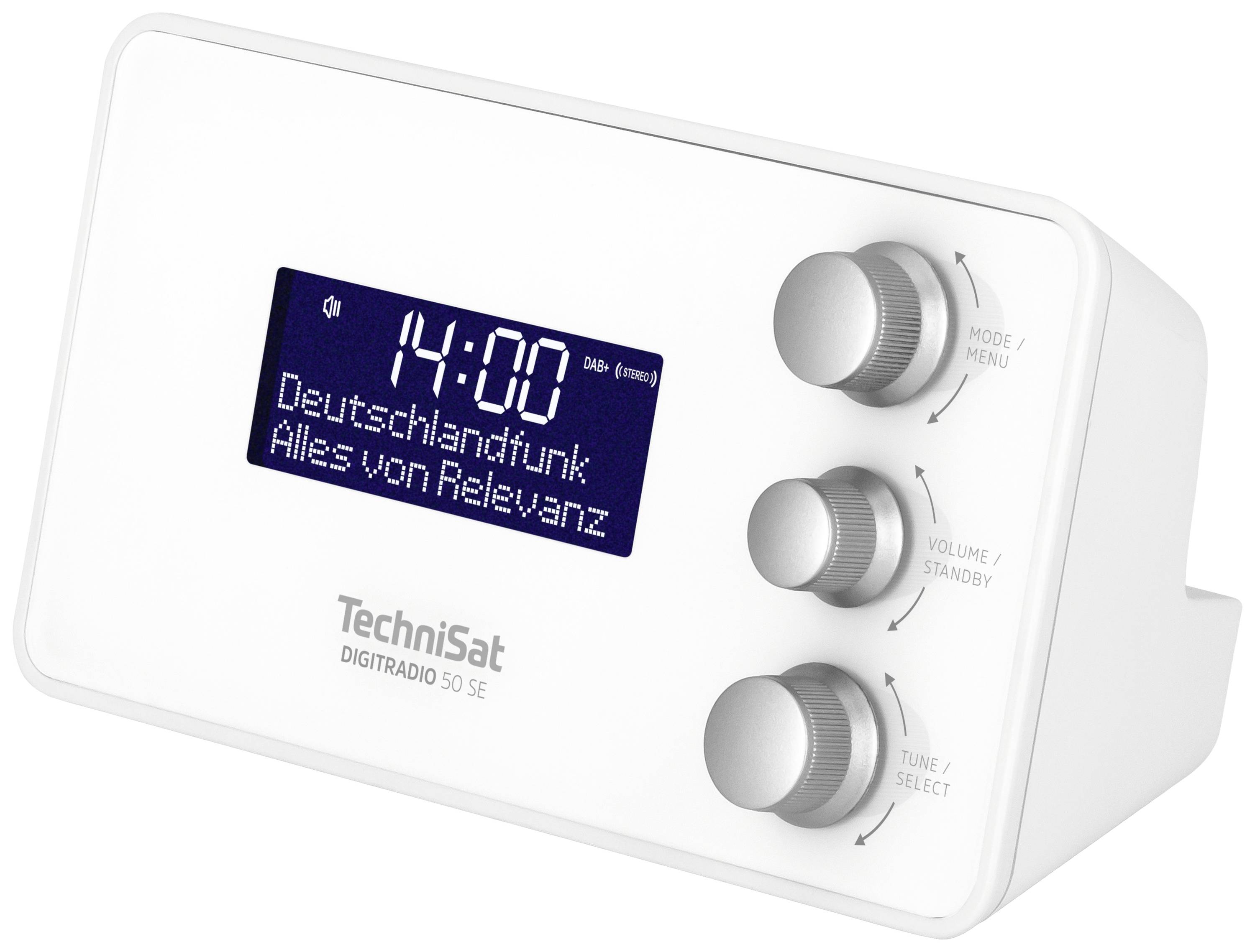 TechniSat DIGITRADIO 50 SE Radiowecker DAB, DAB+, UKW Weckfunktion Weiß