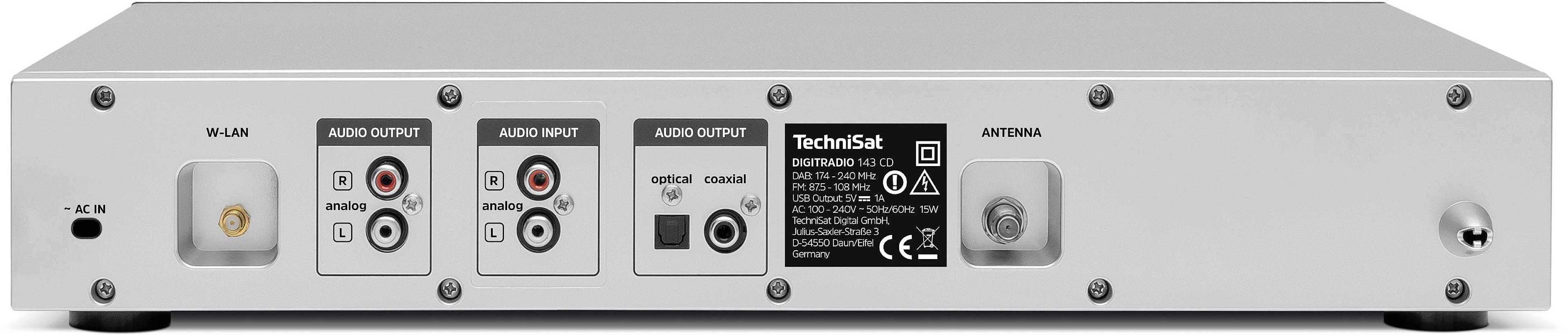 TechniSat DIGITRADIO 143 CD Radio-Adapter DAB, DAB+, Internet, UKW AUX, Bluetooth®, CD, USB, WLAN, Internetradio Inkl
