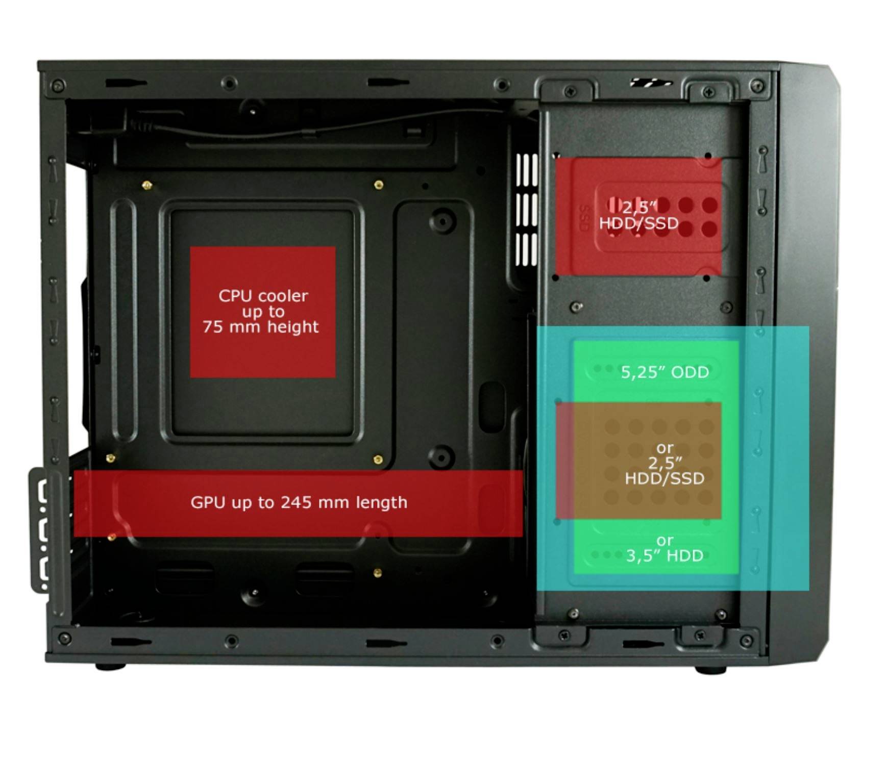 LC Power 1404MB Micro-Tower PC-Gehäuse Schwarz