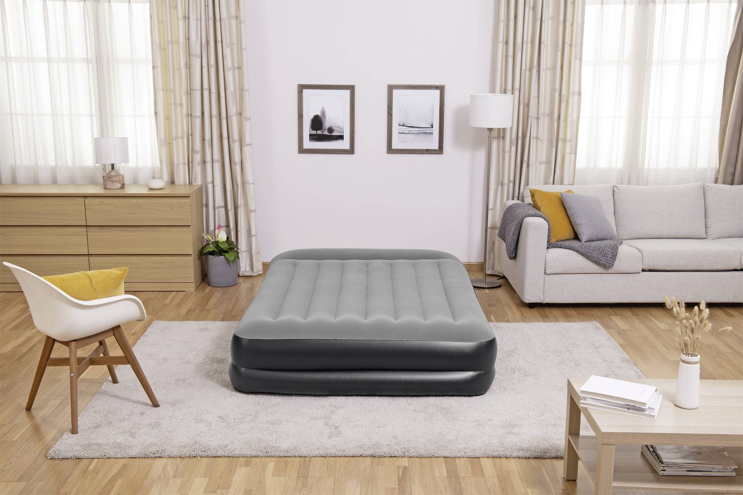 Bestway 67403 Luftbett (L x B x H) 203 x 152 x 46 cm Schwarz
