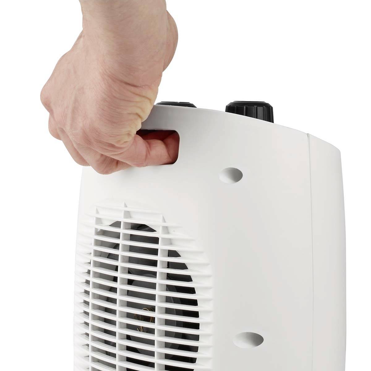 Nedis HTFA19WT Keramik-Heizlüfter HTFA19WT 20 m² Weiß, Grau