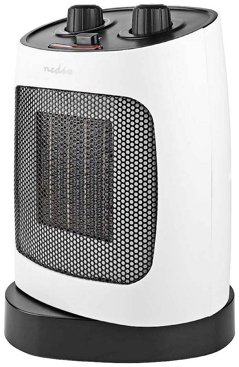 Nedis HTFA19WT Keramik-Heizlüfter HTFA19WT 20 m² Weiß, Grau