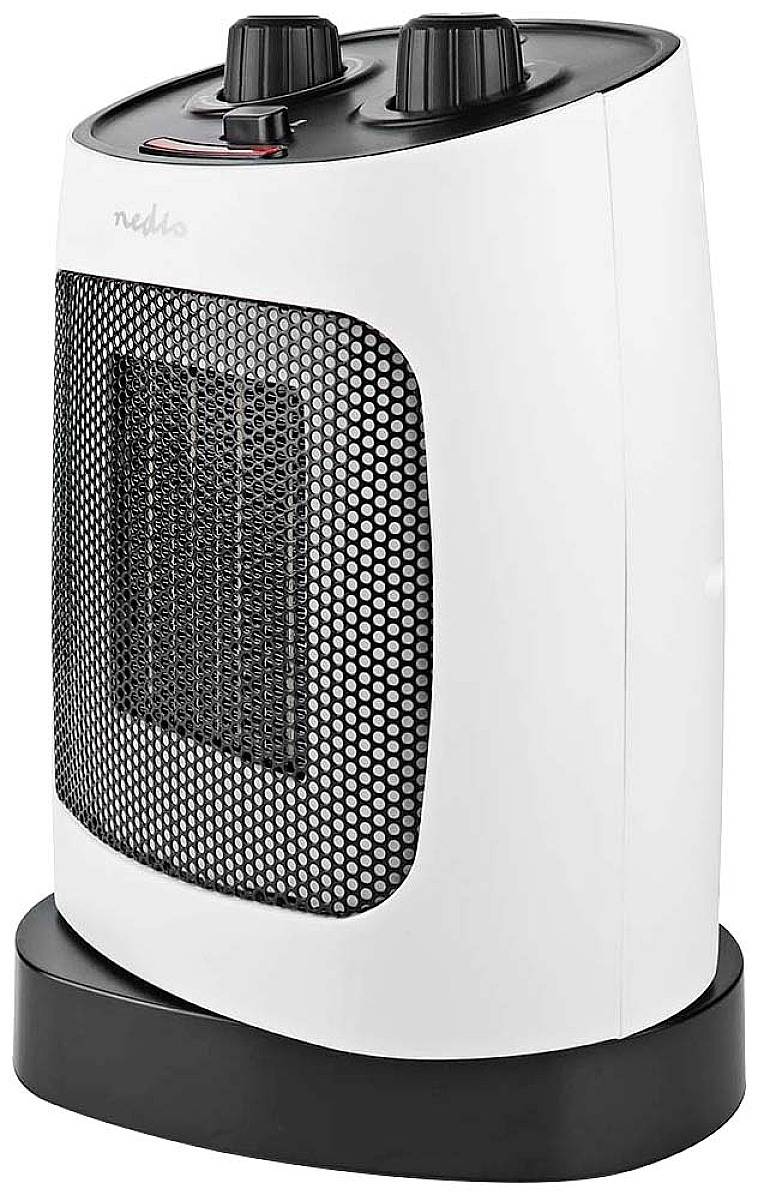 Nedis HTFA19WT Keramik-Heizlüfter HTFA19WT 20 m² Weiß, Grau