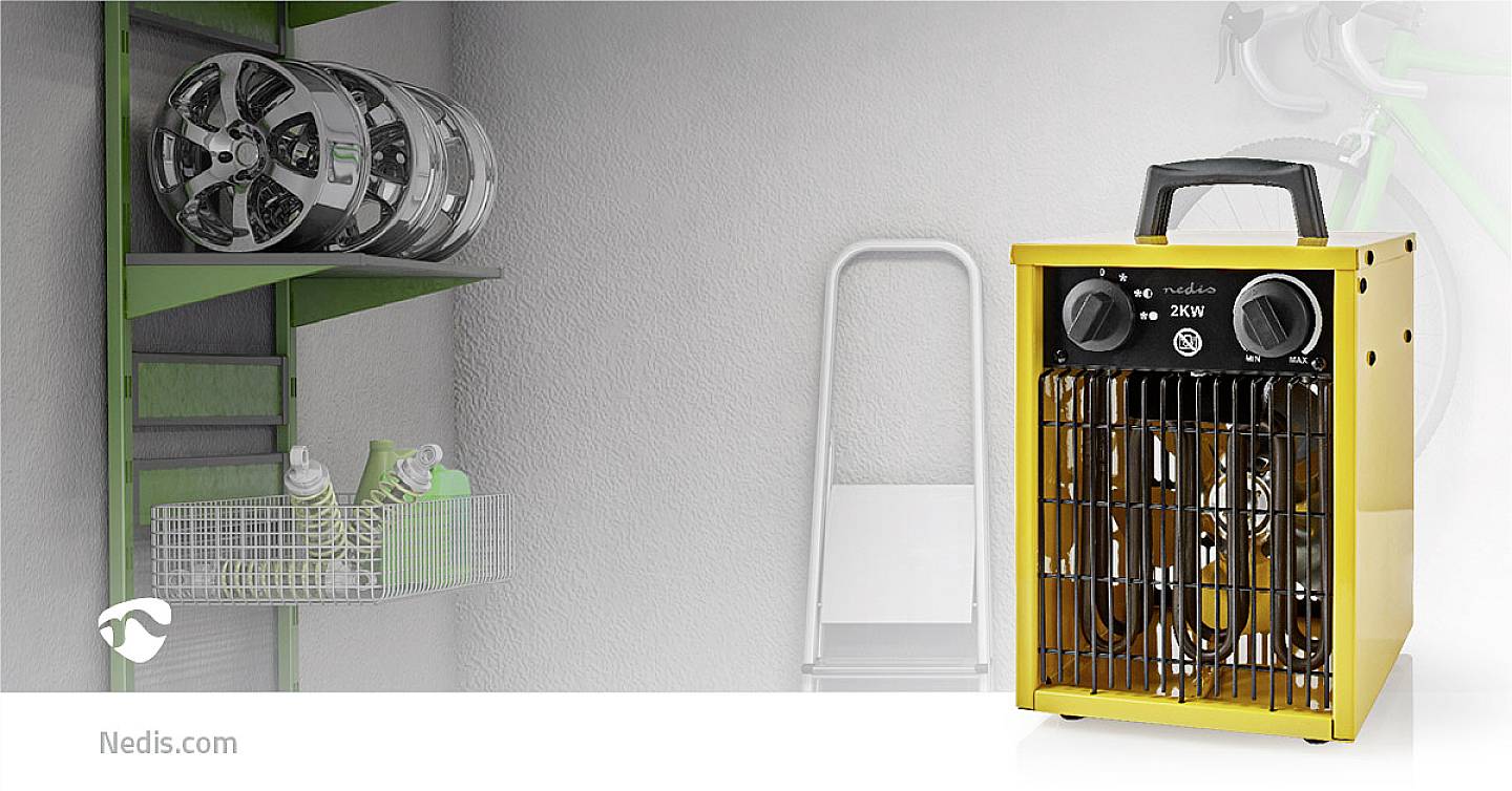 Nedis HTIF10FYW HTIF10FYW Bauheizer 2000W Gelb