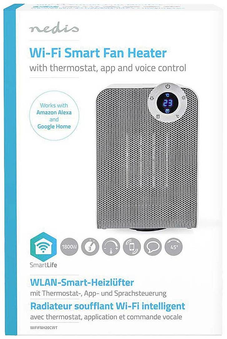 Nedis WIFIFNH20CWT Keramik-Heizlüfter WIFIFNH20CWT Weiß