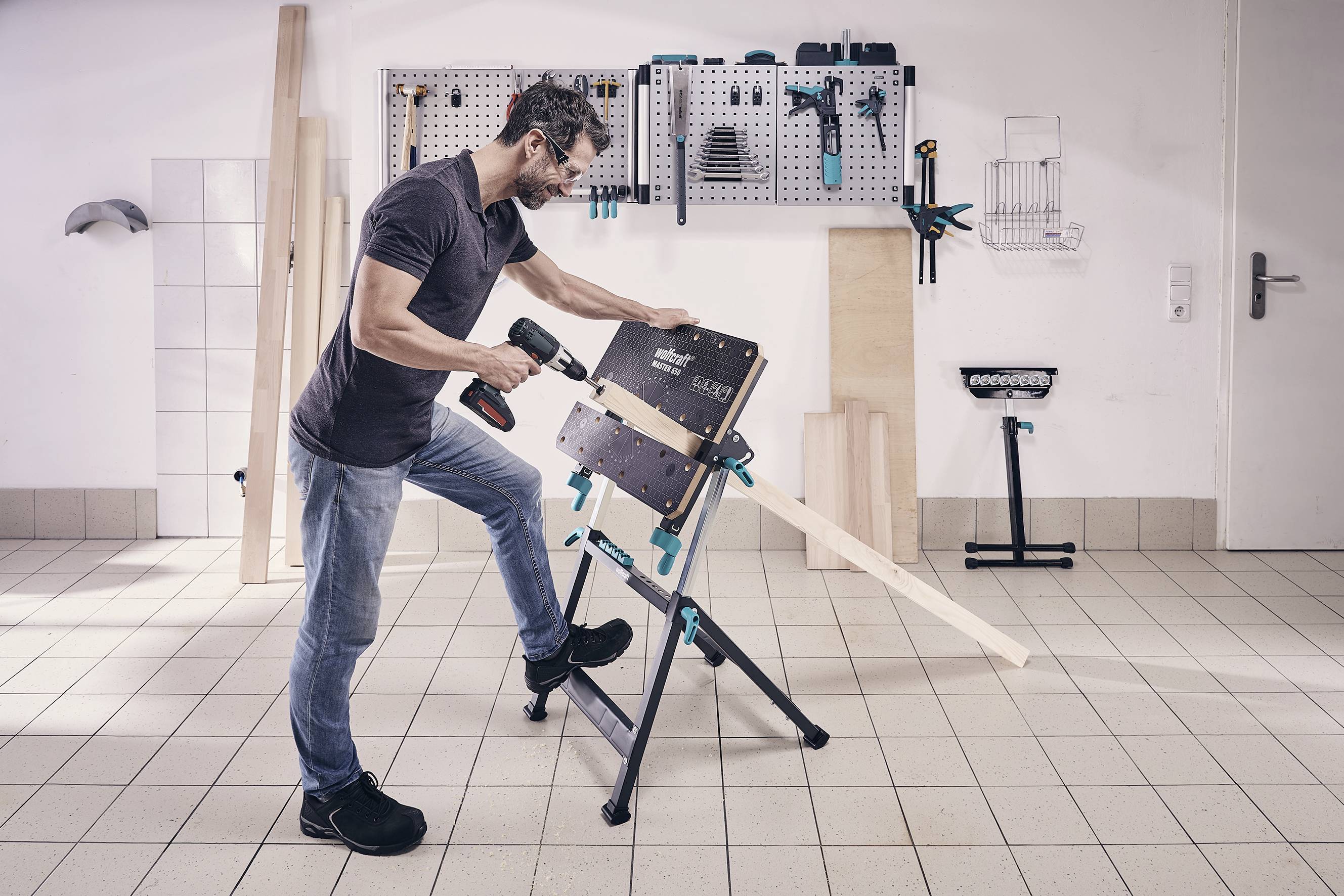 Wolfcraft 6870000 Spann- und Arbeitstisch MASTER 650 ERGO 13.1kg