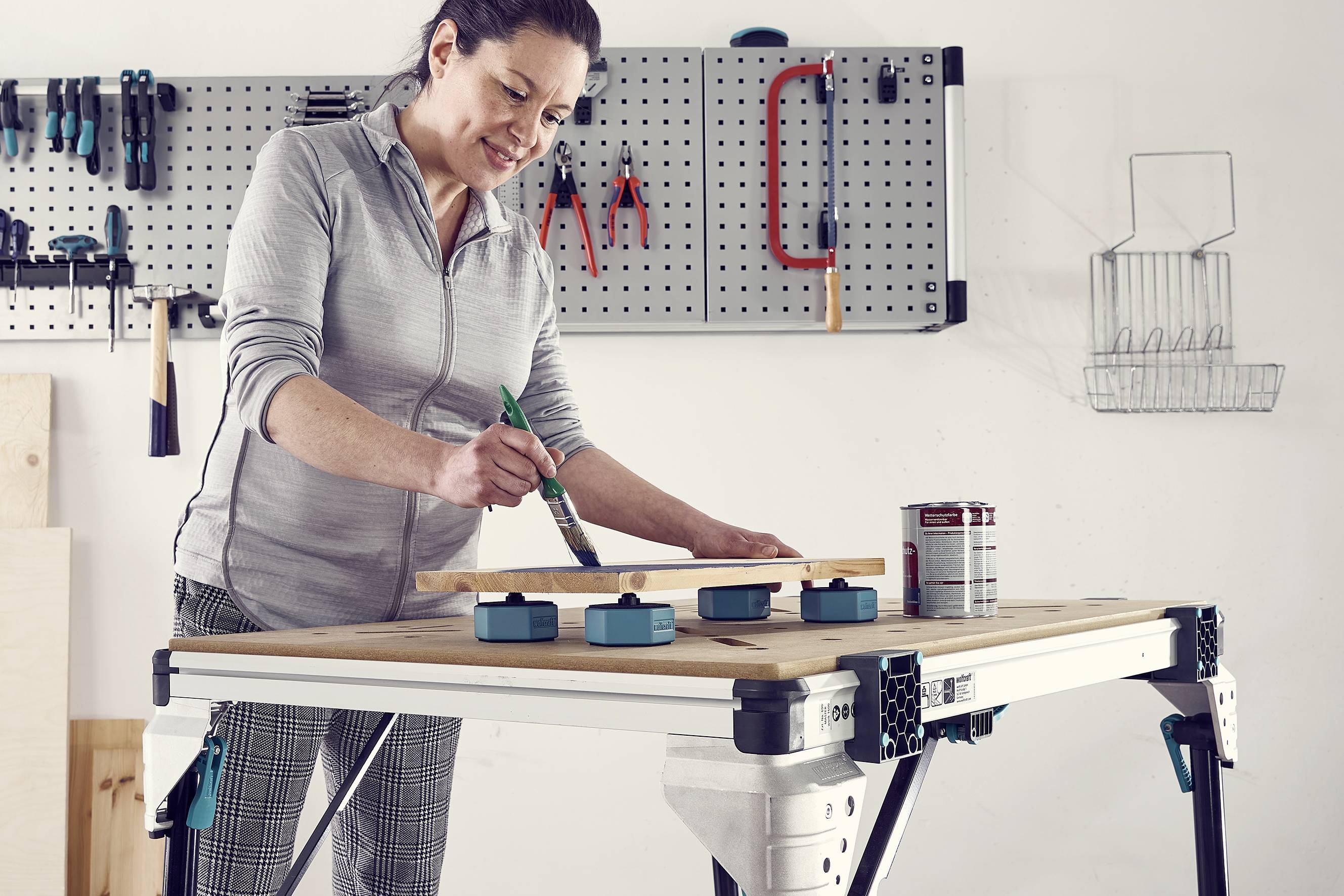 Wolfcraft 6892000 4 Multifunktionale Werkstückauflagen Werkstückauflage