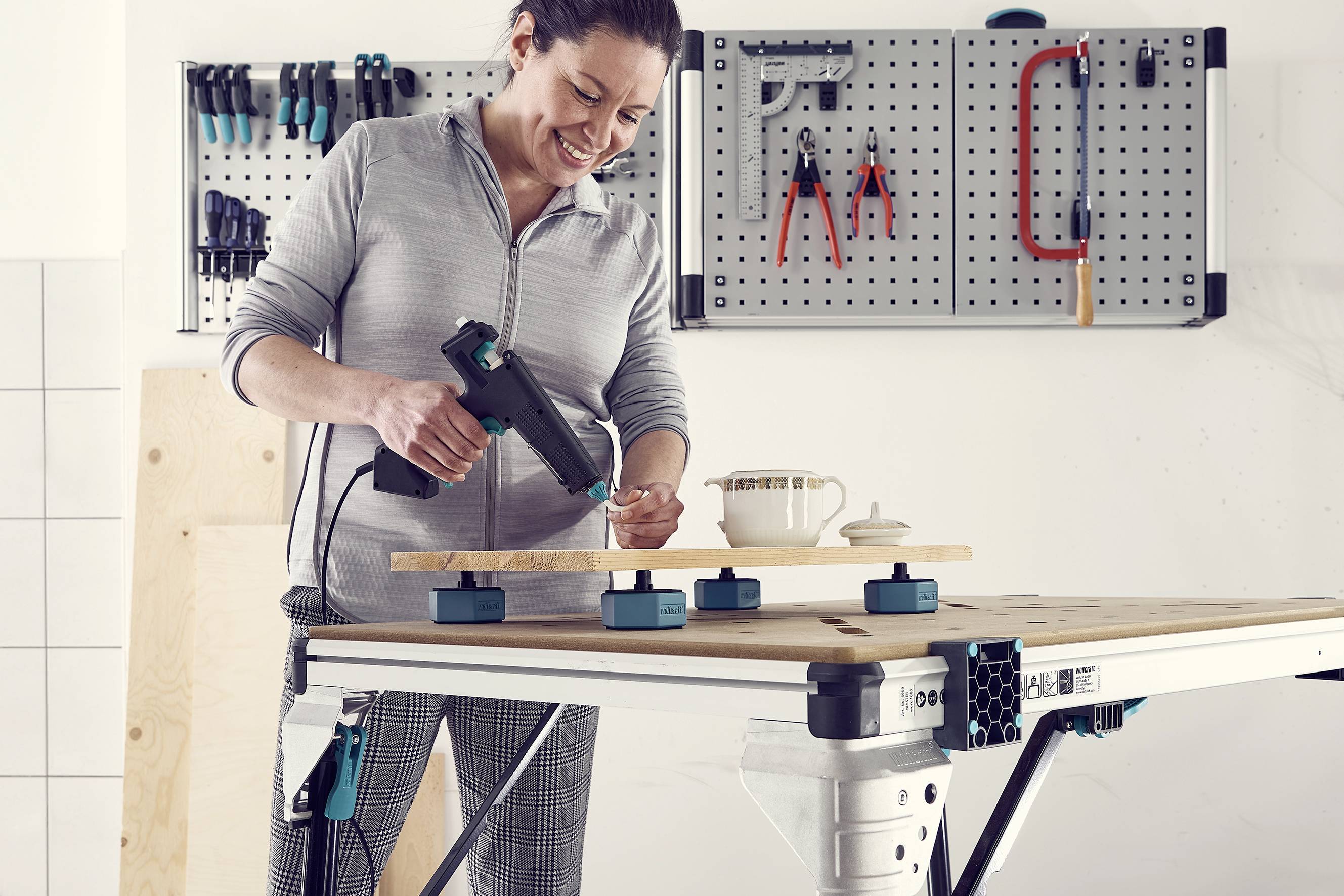 Wolfcraft 6892000 4 Multifunktionale Werkstückauflagen Werkstückauflage