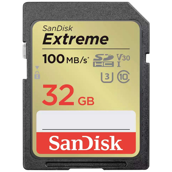SanDisk Extreme SDXC-Karte 32 GB Class 10 UHS-I stoßsicher, Wasserdicht