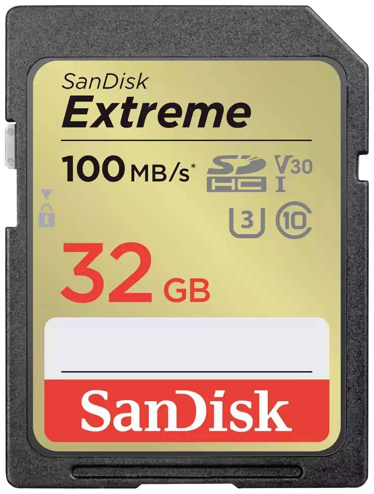 SanDisk Extreme SDXC-Karte 32GB Class 10 UHS-I stoßsicher, Wasserdicht