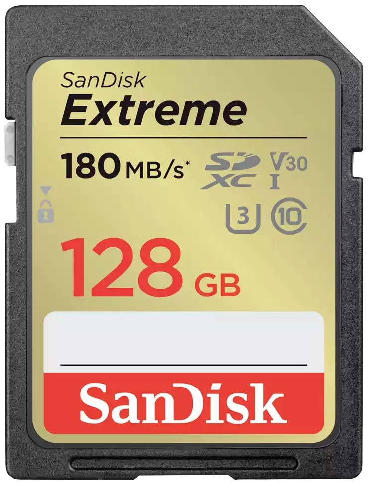SanDisk Extreme SDXC-Karte 128 GB Class 10 UHS-I stoßsicher, Wasserdicht