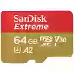 SanDisk Extreme microSDXC-Karte 64GB Class 10, UHS-I, v30 Video Speed Class stoßsicher, Wasserdicht SanDisk Extreme microSDXC-Karte 64GB Class 10, UHS-I, v30 Video Speed Class stoßsicher, Wasserdicht