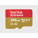 SanDisk Extreme microSDXC-Karte 256 GB Class 10, UHS-I, v30 Video Speed Class stoßsicher, Wasserdic