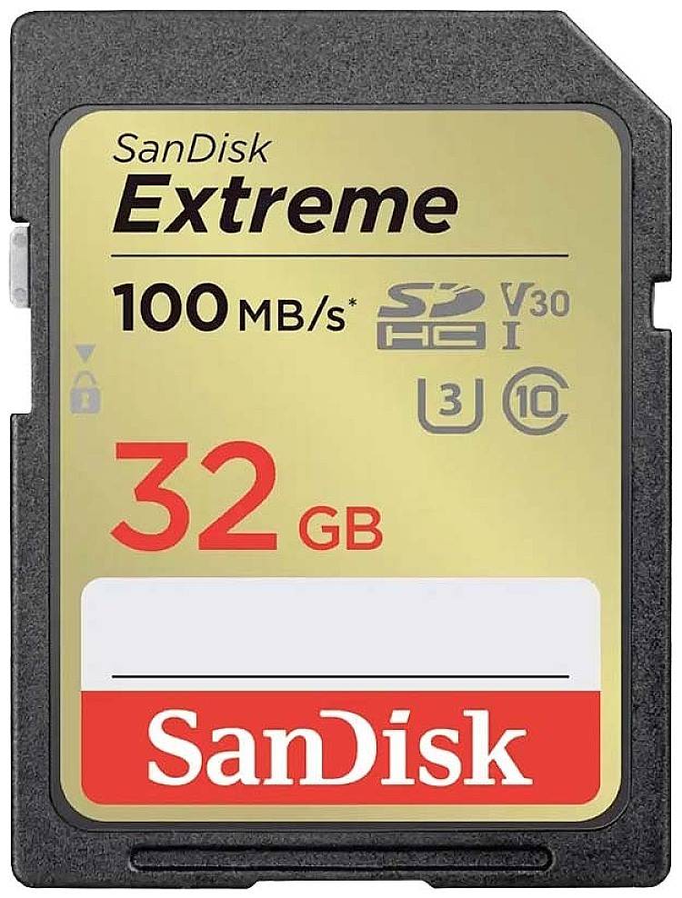 SanDisk Extreme PLUS - Flash-Speicherkarte - 32 GB - UHS-I U3 / Class10 - SDHC U