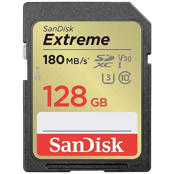 SanDisk Extreme PLUS SDXC-Karte 128 GB UHS-Class 3 stoßsicher, Wasserdicht