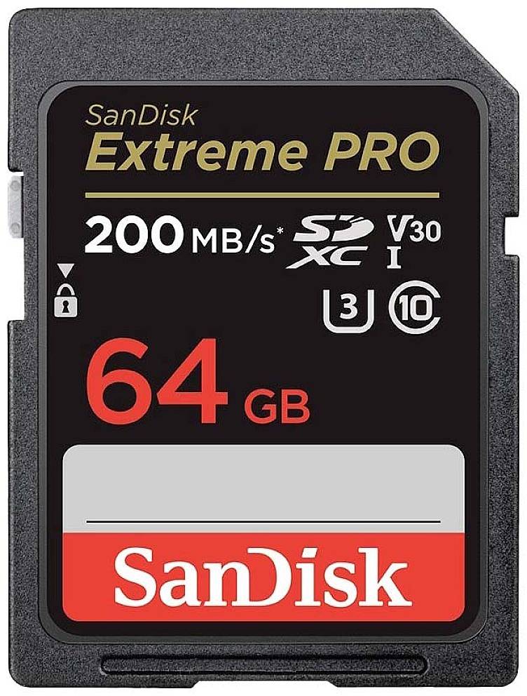 SanDisk Extreme PRO SDXC-Karte 64 GB Class 10 UHS-I stoßsicher, Wasserdicht