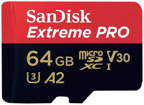 SanDisk Extreme PRO microSDXC Karte 64GB Class 10 UHS I stoßsicher, Wasserdicht  - Onlineshop Voelkner