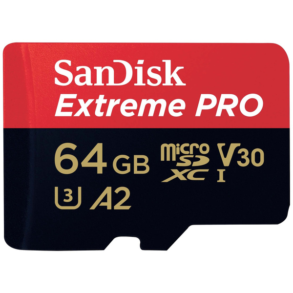 SanDisk Extreme PRO microSDXC-Karte 64 GB Class 10 UHS-I stoßsicher, Wasserdicht