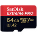 SanDisk Extreme PRO microSDXC-Karte 64 GB Class 10 UHS-I stoßsicher, Wasserdicht