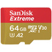 SanDisk Extreme microSD-Karte 64 GB UHS-Class 3 stoßsicher, Wasserdicht