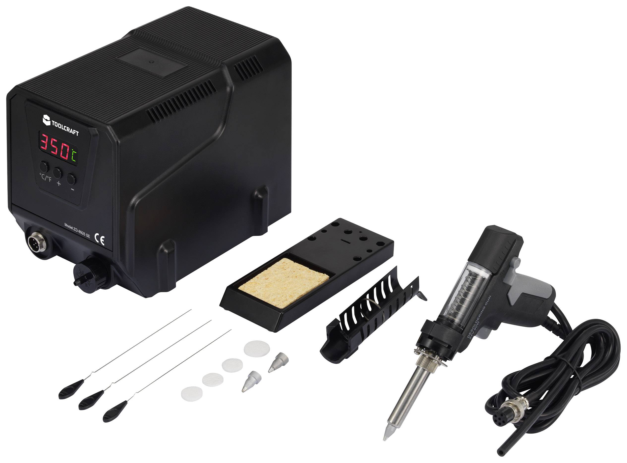 TOOLCRAFT TO-7863102 ZD-8925 SE Entlötstation digital 90W 160 - 480°C inkl. Entlötsaugpumpe