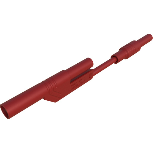SKS Hirschmann MAL 2800 S rot Sicherheits-Messleitung [4 mm Sicherheits-Stecker - 4 mm Sicherheits-