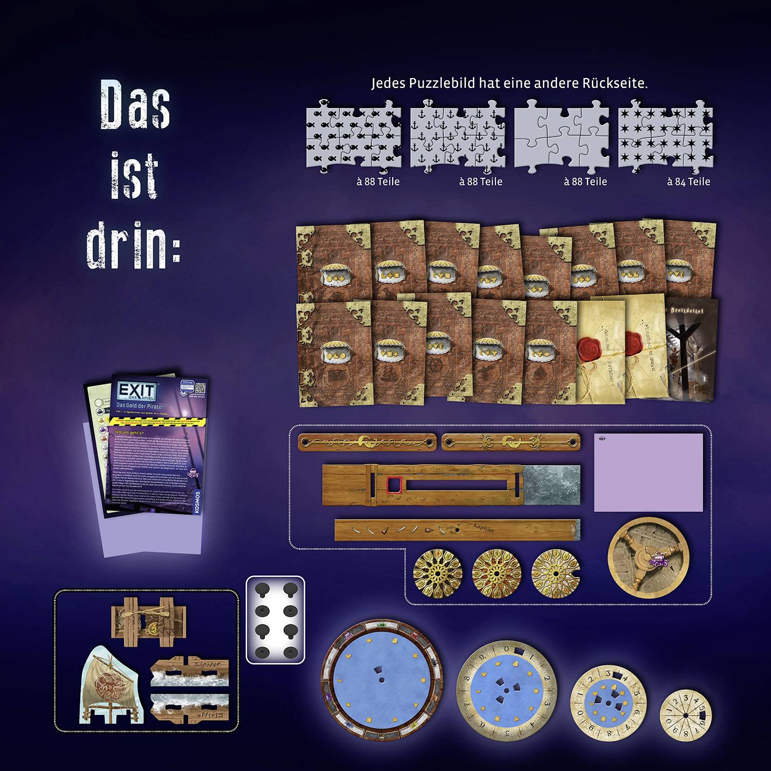 Kosmos EXIT® - Das Spiel + Puzzle: Das Gold der Piraten (F) 683108 Anzahl Spieler (max.): 4