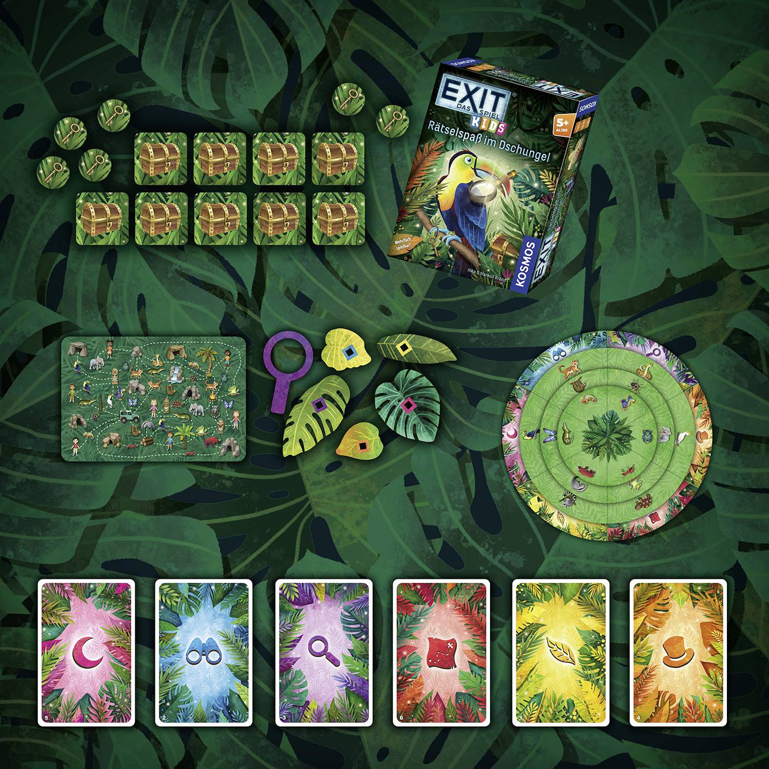 Kosmos EXIT® - Das Spiel Kids: Rätselspaß im Dschungel 683375 Anzahl Spieler (max.): 4