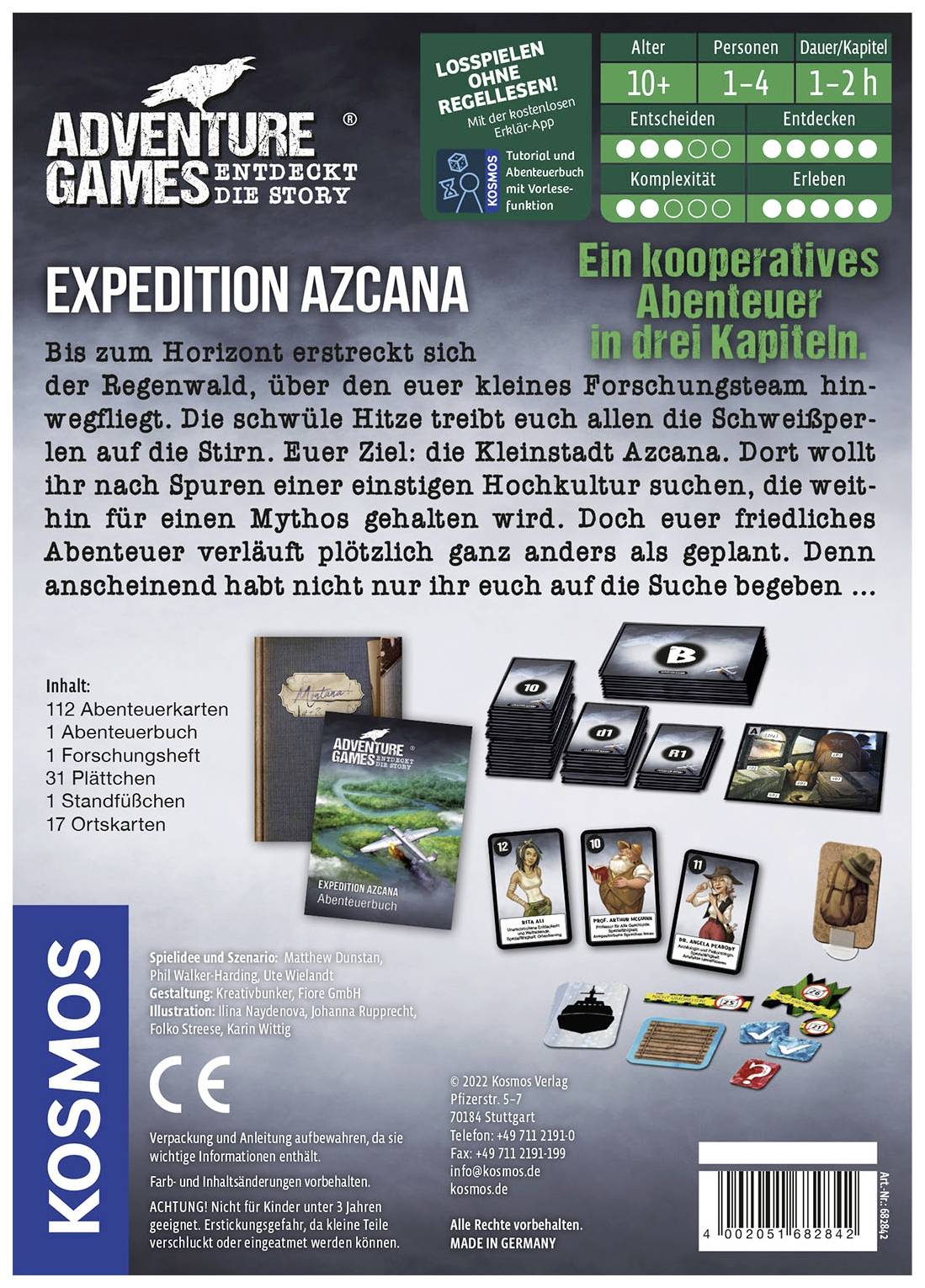 Kosmos Adventure Games - Expedition Azcana 682842 Anzahl Spieler (max.): 4
