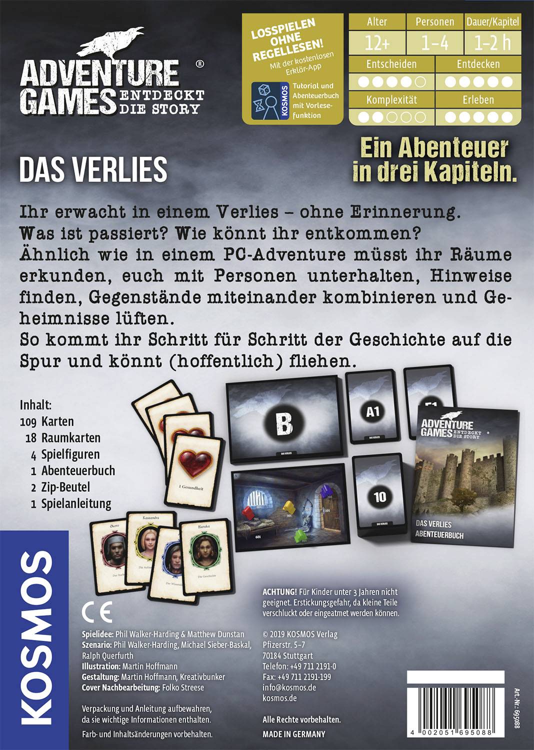Kosmos Adventure Games - Das Verlies 695088 Anzahl Spieler (max.): 4