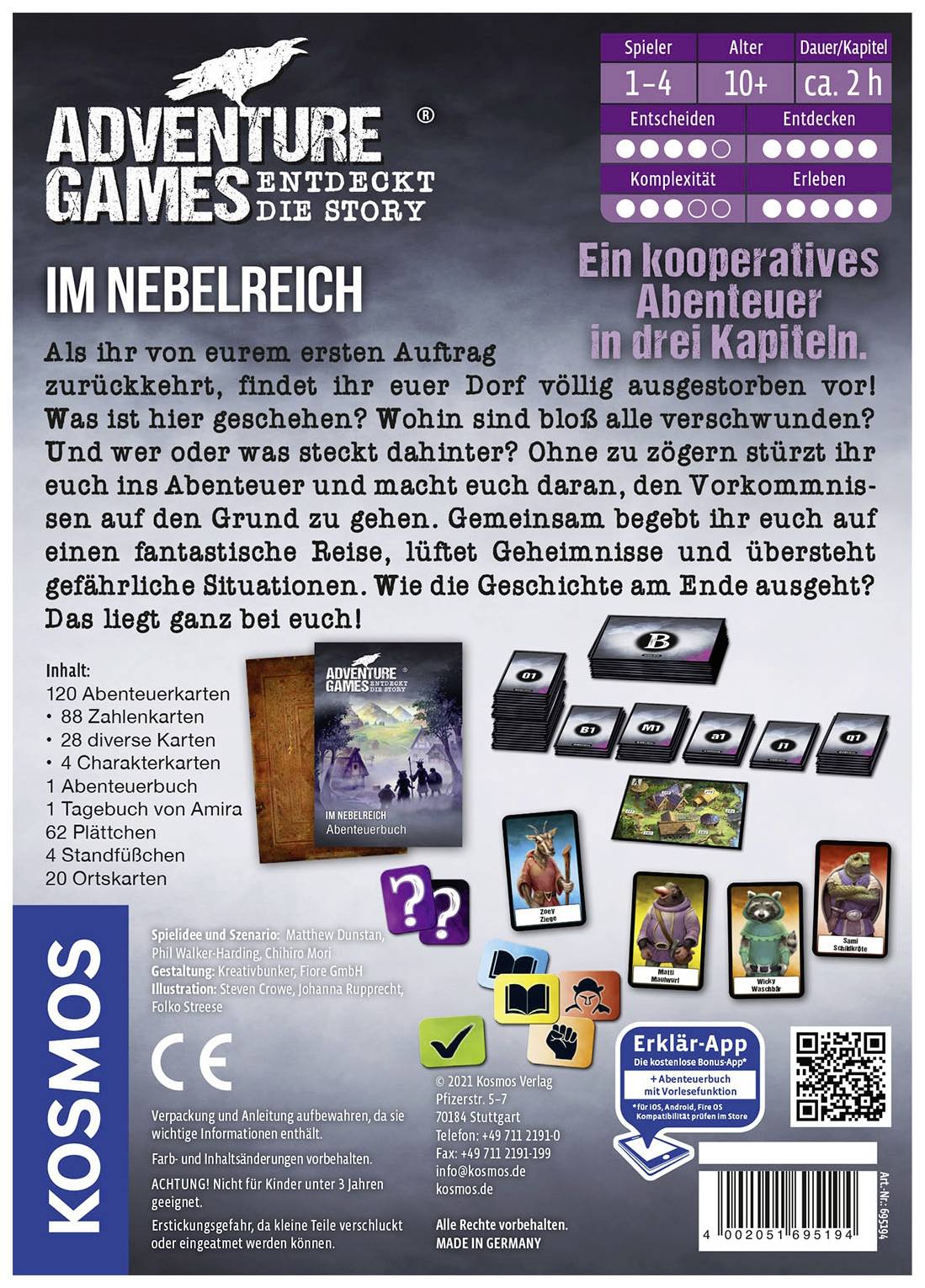 Kosmos Adventure Games - Im Nebelreich 695194 Anzahl Spieler (max.): 4