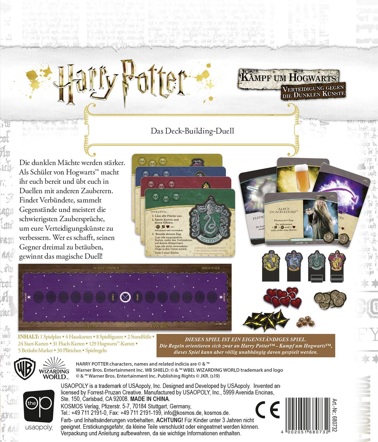 Kosmos Harry Potter Kampf um Hogwarts Deckbuilding Spiel Verteidigung gegen dunkle Künste 2 Spieler