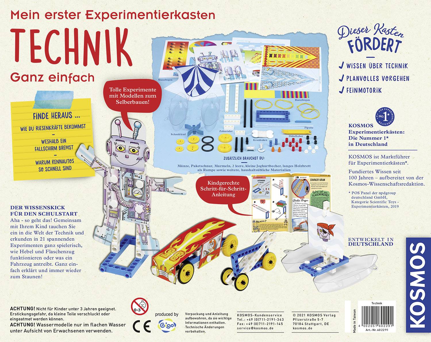 Kosmos 602291 Mein erster Experimentierkasten Technik Experimentierkasten ab 5 Jahre