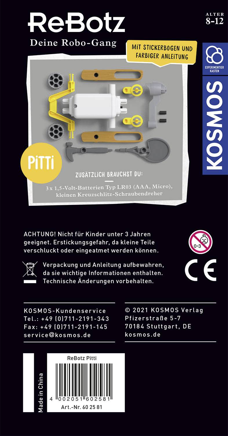 Kosmos Roboter Bausatz ReBotz - Pitti der Walking-Bot Bausatz 602581