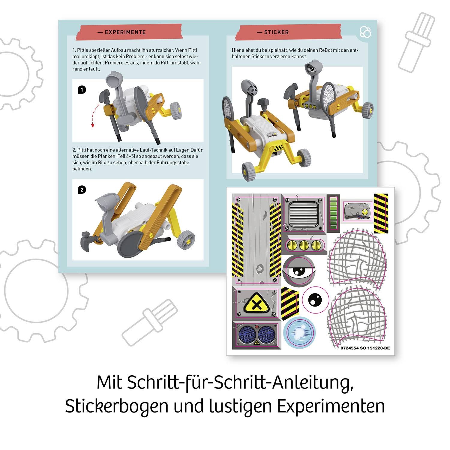 Kosmos Roboter Bausatz ReBotz - Pitti der Walking-Bot Bausatz 602581