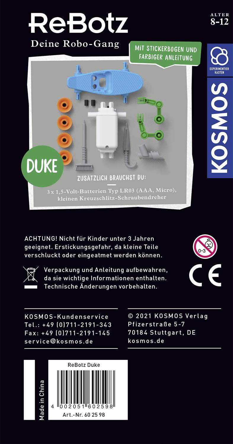 Kosmos Roboter Bausatz ReBotz - Duke der Skating-Bot Bausatz 602598