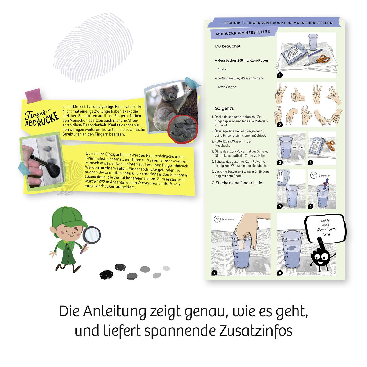 Kosmos 654221 Fun Science 3D-Fingerabdrücke Experimentierkasten ab 8 Jahre