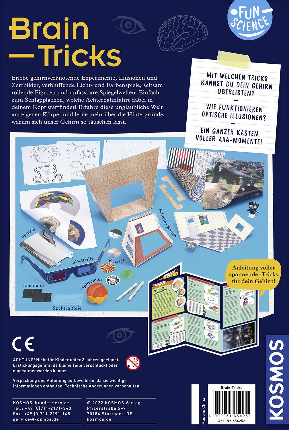 Kosmos 654252 Fun Science Brain Tricks Experimentierkasten ab 8 Jahre