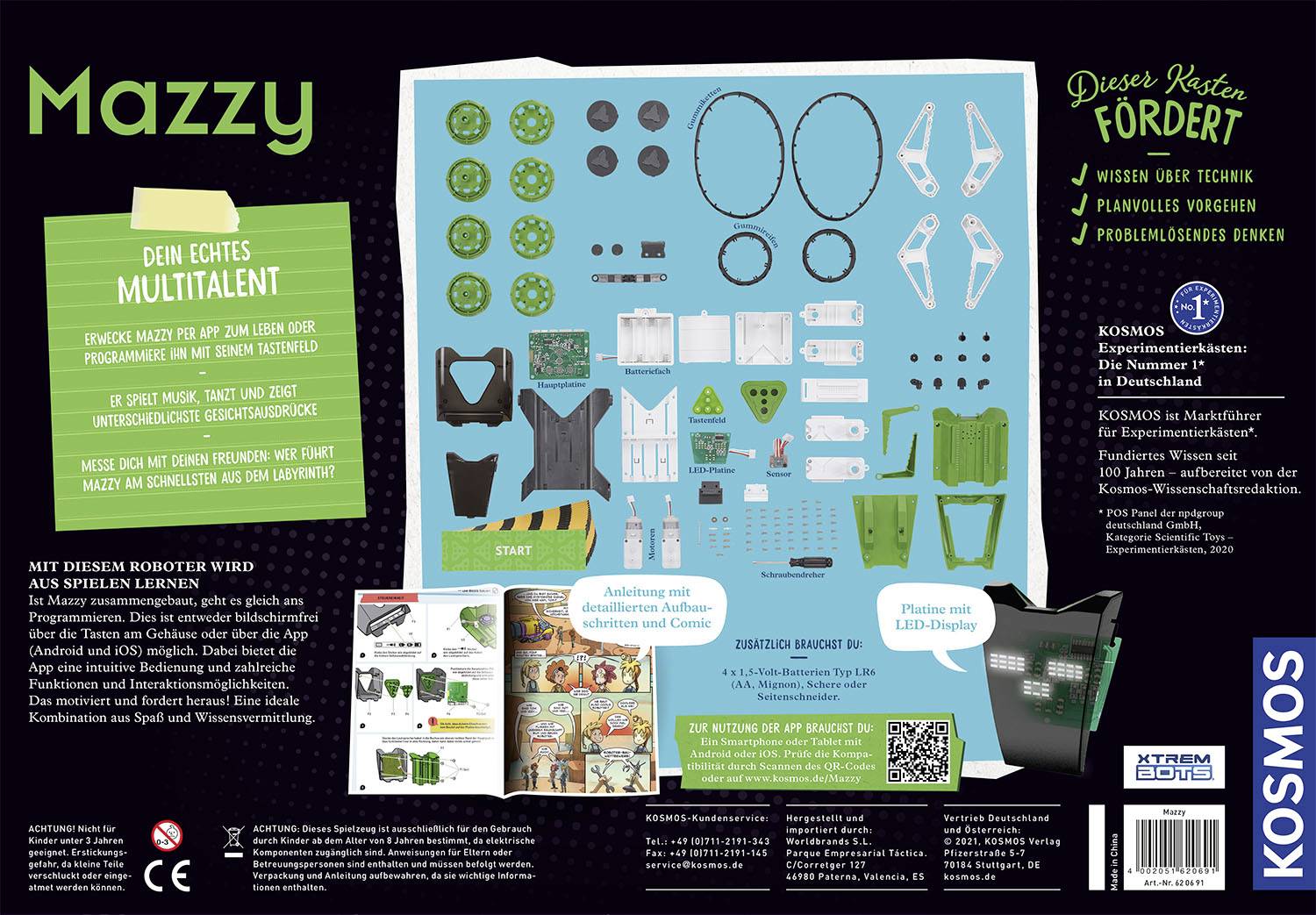 Kosmos Roboter Bausatz Mazzy Bausatz 620691