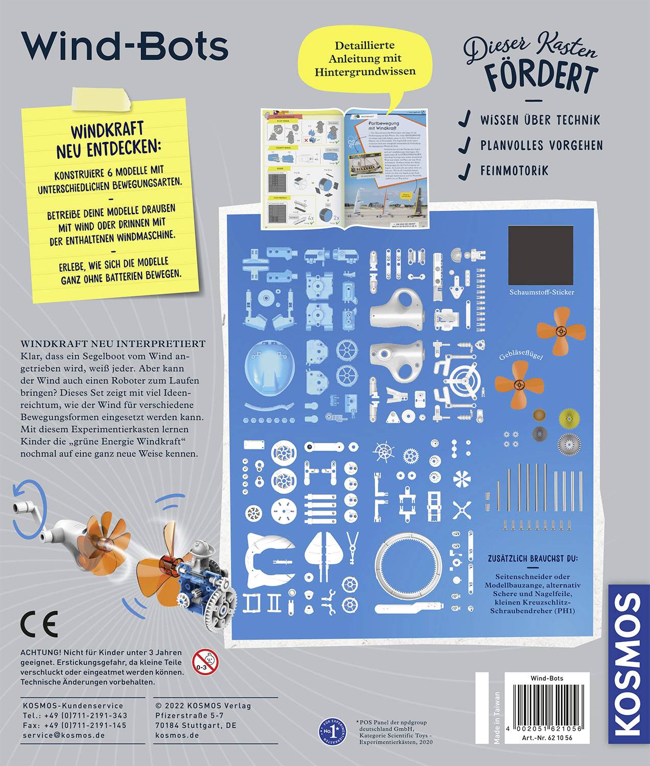 Kosmos Roboter Bausatz Wind Bots Bausatz 621056
