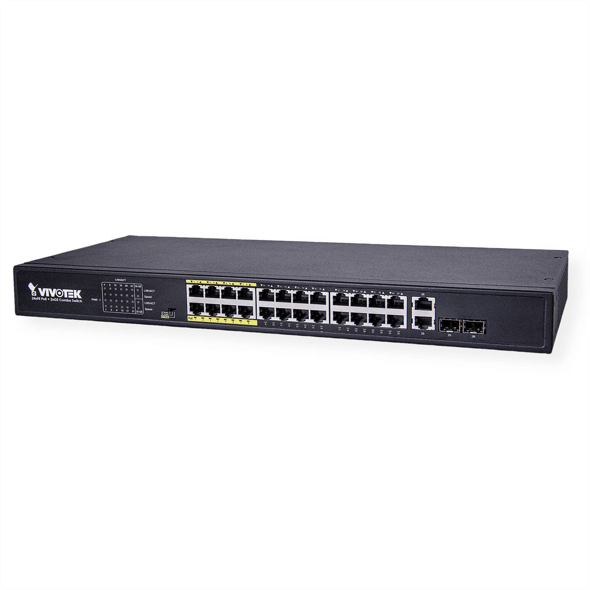 Vivotek AW-FGT-260D-380 Netzwerk Switch 26 Port 100 MBit/s PoE-Funktion