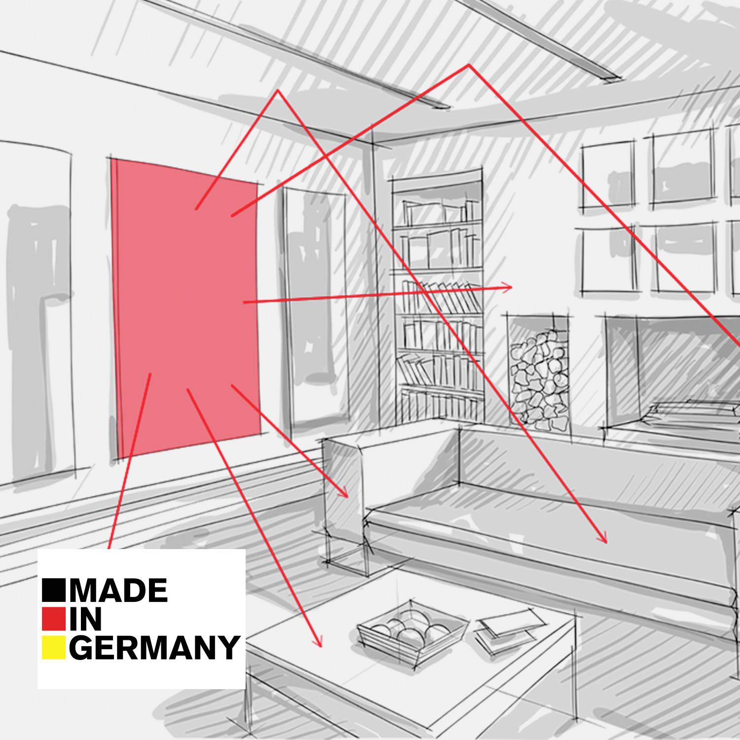 XCOAST Infrarotheizung 500W 10m² Weiß