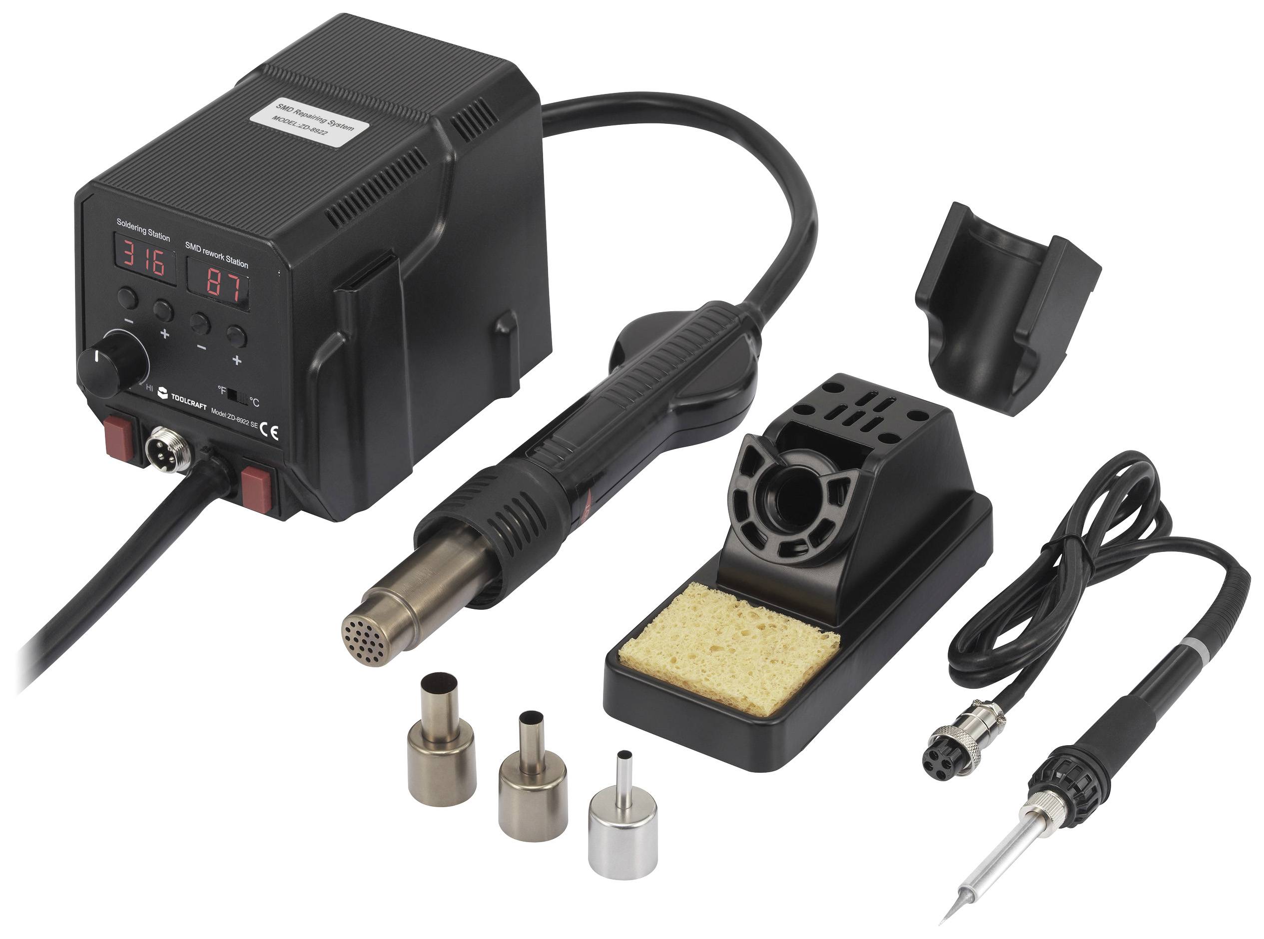TOOLCRAFT ZD-8922 SE Reparatur-Station digital 360W 50 - 480°C inkl. Lötspitze
