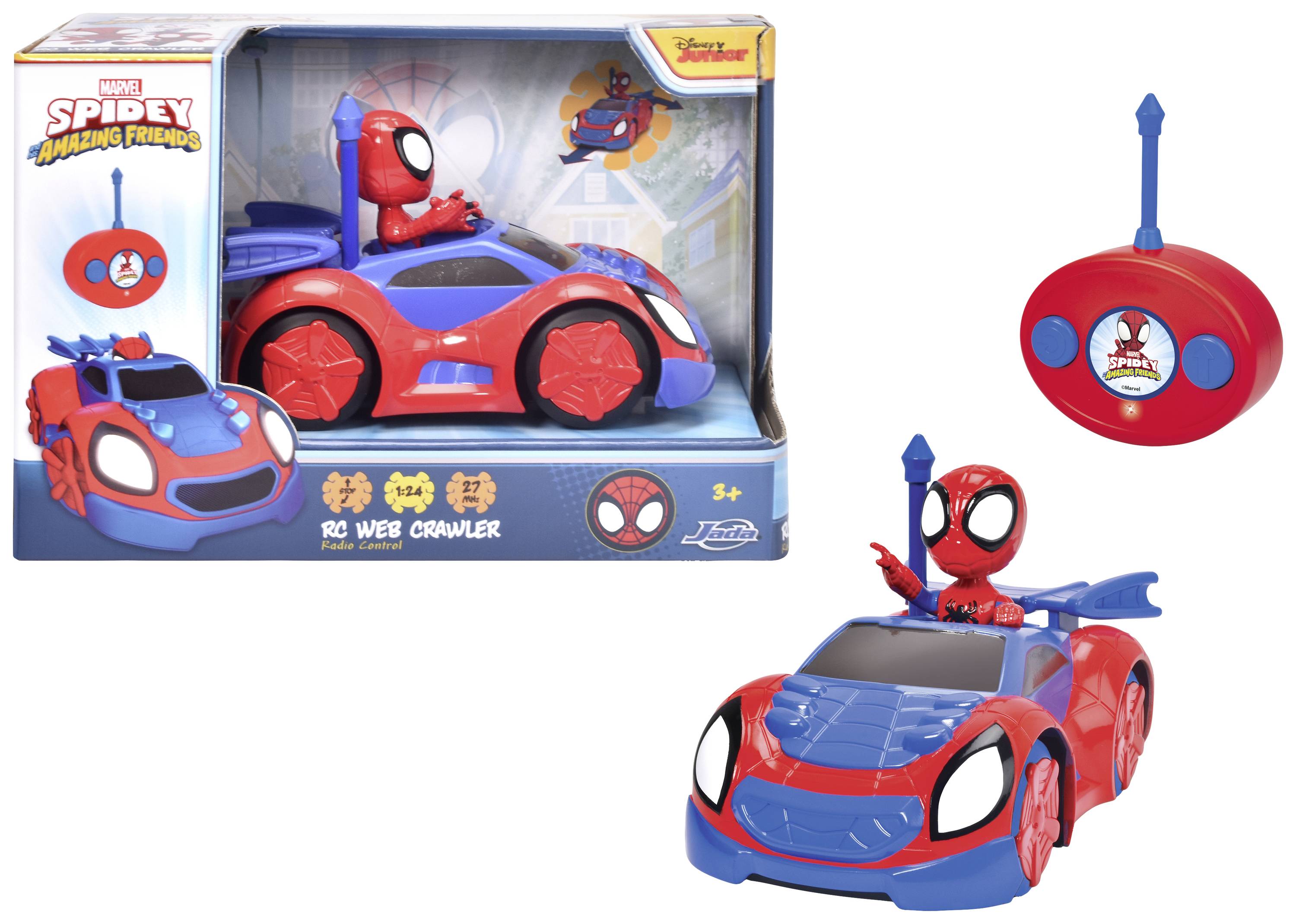 Dickie Toys 203223000 Spidey Web Crawler 1:24 RC Einsteiger Modellauto Elektro Straßenmodell