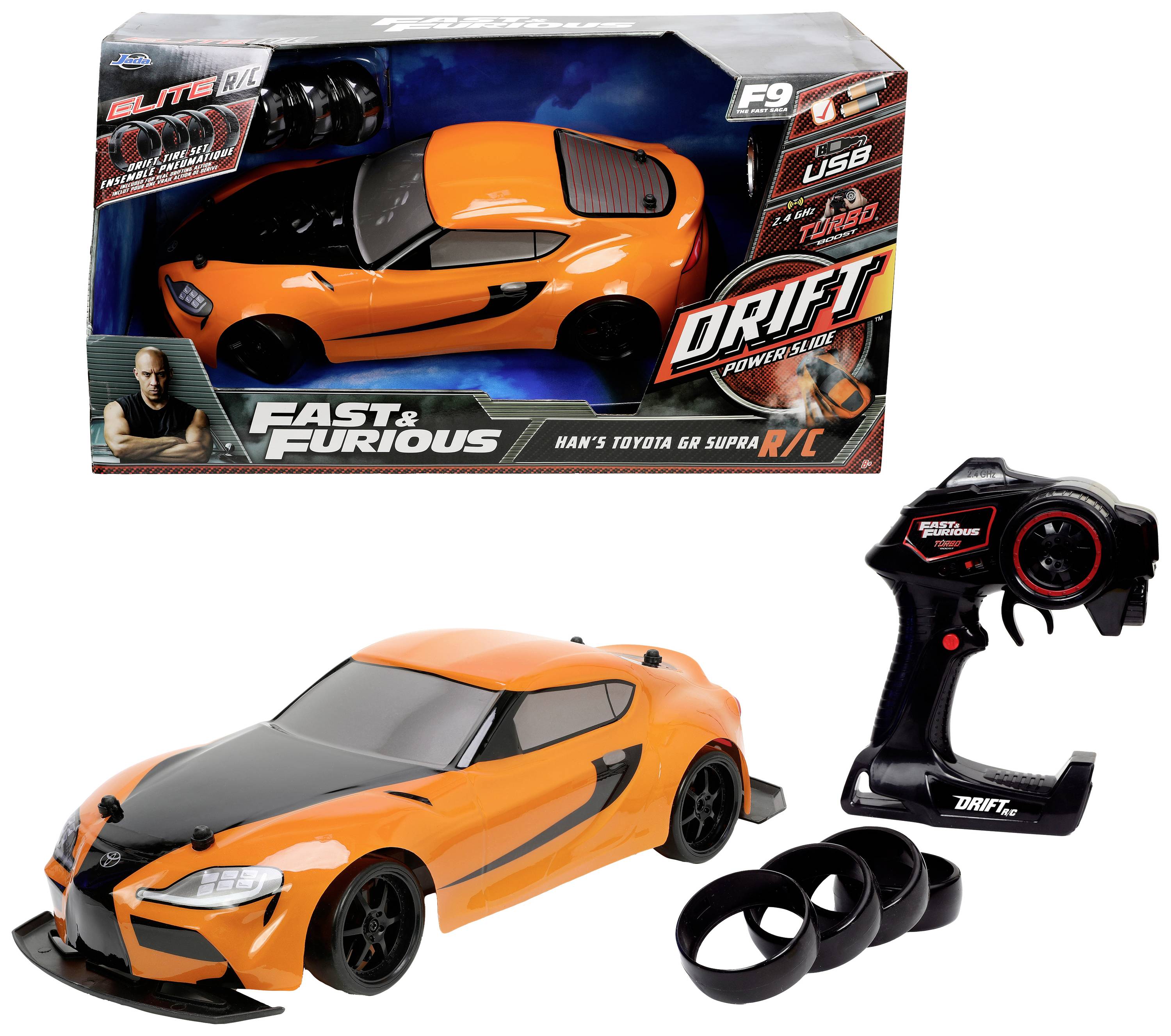 JADA TOYS 253209007 Drift 2020 Toyota Supra 1:10 RC Einsteiger Modellauto Elektro Rennwagen